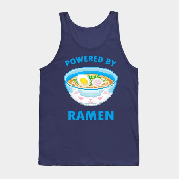 Powered by ramen - noodle japanese food Tank Top by papillon